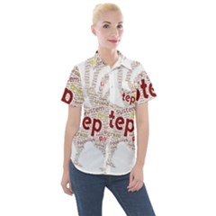 Fighting Golden Rooster  Women s Short Sleeve Pocket Shirt