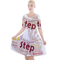 Fighting Golden Rooster Quarter Sleeve A-line Dress by Pantherworld143