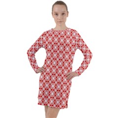 Df Persimmon Long Sleeve Hoodie Dress by deformigo