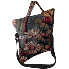 Old Embroidery 1 1 Fold Over Handle Tote Bag