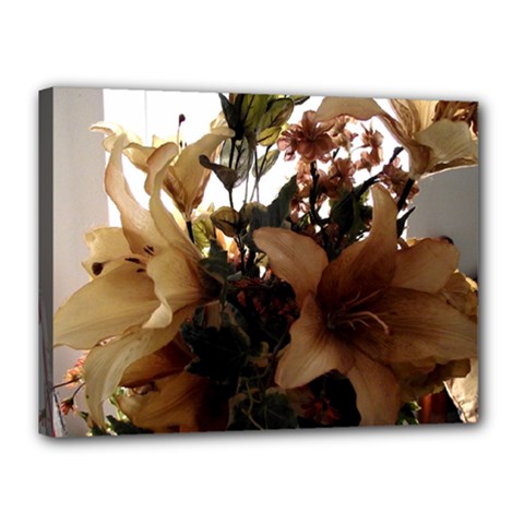 Lilies 1 1 Canvas 16  X 12  (stretched) by bestdesignintheworld