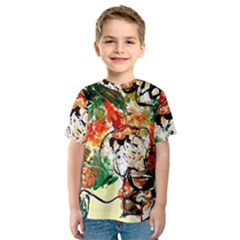 Lilies In A Vase 1 4 Kids  Sport Mesh Tee