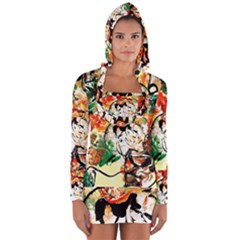 Lilies In A Vase 1 4 Long Sleeve Hooded T-shirt