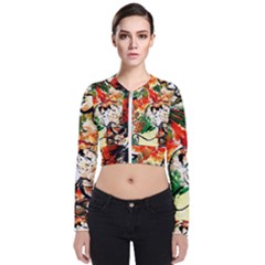 Lilies In A Vase 1 4 Long Sleeve Zip Up Bomber Jacket