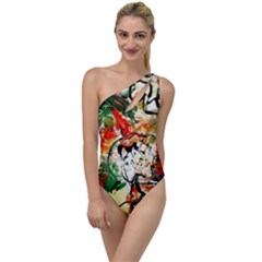 Lilies In A Vase 1 4 To One Side Swimsuit