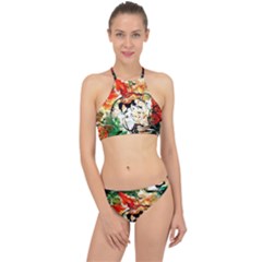 Lilies In A Vase 1 4 Racer Front Bikini Set