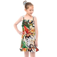 Lilies In A Vase 1 4 Kids  Overall Dress