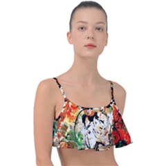 Lilies In A Vase 1 4 Frill Bikini Top