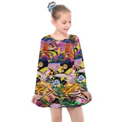 Alice Walk 1 2 Kids  Long Sleeve Dress by bestdesignintheworld