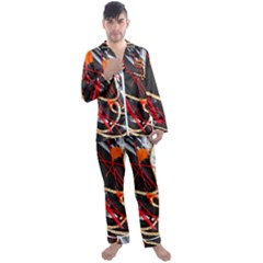 Collage 1 1 Men s Satin Pajamas Long Pants Set