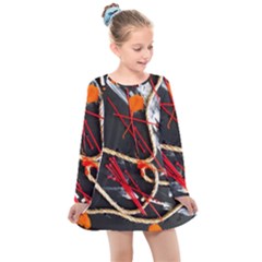 Collage 1 1 Kids  Long Sleeve Dress by bestdesignintheworld