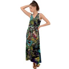 Forest 1 1 V-neck Chiffon Maxi Dress by bestdesignintheworld