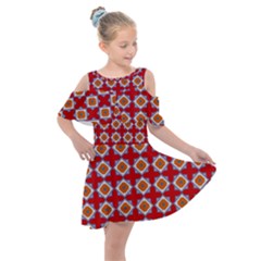 Df Polymorfia Kids  Shoulder Cutout Chiffon Dress by deformigo