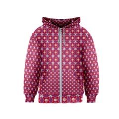 Df Magenta Rumor Kids  Zipper Hoodie by deformigo