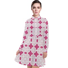 Df Hazel Conins Long Sleeve Chiffon Shirt Dress by deformigo