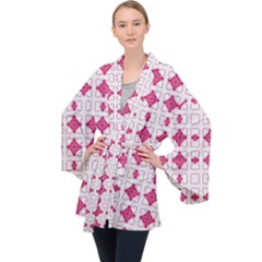 Df Hazel Conins Long Sleeve Velvet Kimono  by deformigo
