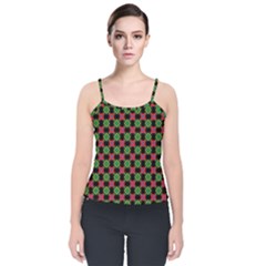 Df Heartflow Velvet Spaghetti Strap Top by deformigo