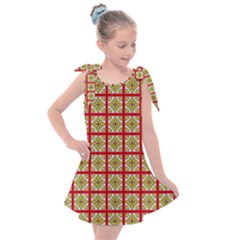Df Hackberry Grid Kids  Tie Up Tunic Dress
