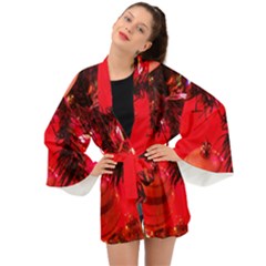 Christmas Tree  1 4 Long Sleeve Kimono by bestdesignintheworld