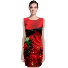 Christmas Tree  1 5 Sleeveless Velvet Midi Dress by bestdesignintheworld