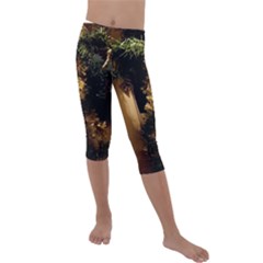 Christmas Tree  1 17 Kids  Lightweight Velour Capri Leggings 