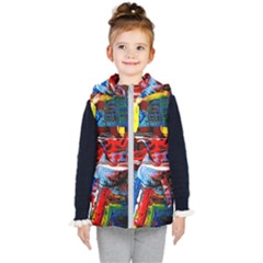 Red Aeroplane 6 Kids  Hooded Puffer Vest by bestdesignintheworld