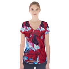 Point Of View-1-1 Short Sleeve Front Detail Top by bestdesignintheworld