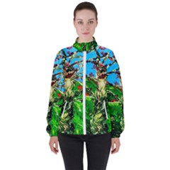 Coral Tree 2 Women s High Neck Windbreaker by bestdesignintheworld