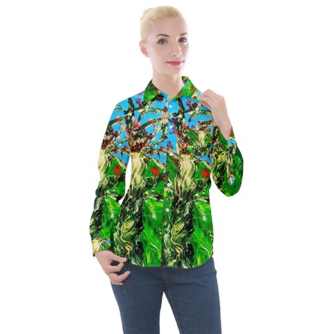 Coral Tree 2 Women s Long Sleeve Pocket Shirt by bestdesignintheworld