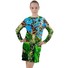 Coral Tree 2 Long Sleeve Hoodie Dress by bestdesignintheworld