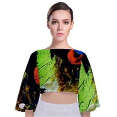 I Wonder 1 Tie Back Butterfly Sleeve Chiffon Top by bestdesignintheworld