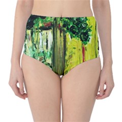 Old Tree And House With An Arch 8 Classic High-waist Bikini Bottoms by bestdesignintheworld