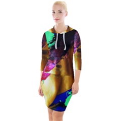 Global Warming 9 Quarter Sleeve Hood Bodycon Dress