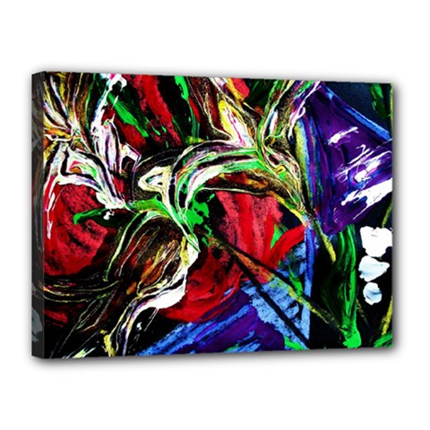 Lillies In The Terracotta Vase 3 Canvas 16  X 12  (stretched) by bestdesignintheworld