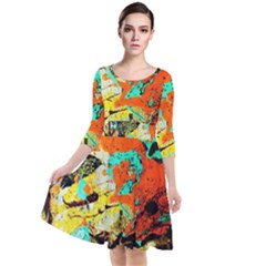 Fragrance Of Kenia 1 Quarter Sleeve Waist Band Dress