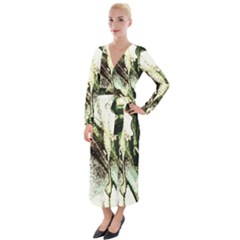 There Is No Promise Rain 4 Velvet Maxi Wrap Dress