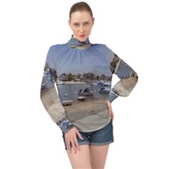 Balboa 1 3 High Neck Long Sleeve Chiffon Top by bestdesignintheworld