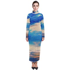 Skydiving 1 1 Turtleneck Maxi Dress by bestdesignintheworld