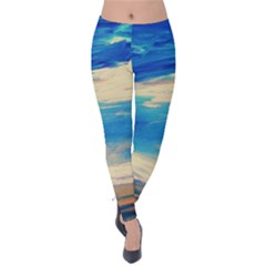 Skydiving 1 1 Velvet Leggings by bestdesignintheworld