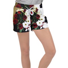 Roses 1 2 Women s Velour Lounge Shorts by bestdesignintheworld