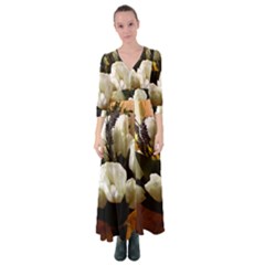 Tulips 1 3 Button Up Maxi Dress by bestdesignintheworld