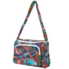 Seamless Abstract Colorful Tile Front Pocket Crossbody Bag