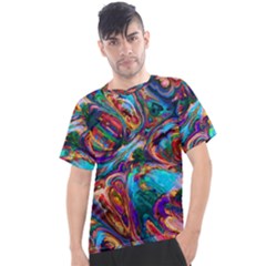 Seamless Abstract Colorful Tile Men s Sport Top by HermanTelo
