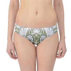 Fractal Delicate White Background Hipster Bikini Bottoms