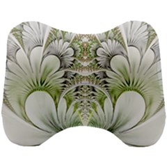 Fractal Delicate White Background Head Support Cushion