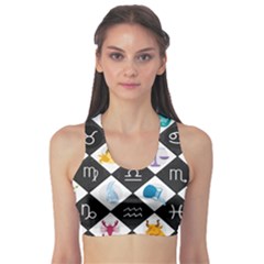 Zodiac Astrology Horoscope Sports Bra by HermanTelo