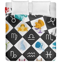 Zodiac Astrology Horoscope Duvet Cover Double Side (california King Size) by HermanTelo