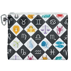 Zodiac Astrology Horoscope Canvas Cosmetic Bag (xxl) by HermanTelo