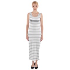 Pattern Background Monochrome Fitted Maxi Dress