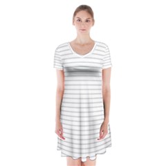 Pattern Background Monochrome Short Sleeve V-neck Flare Dress by HermanTelo